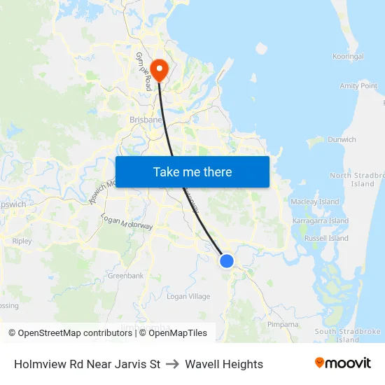 Holmview Rd Near Jarvis St to Wavell Heights map