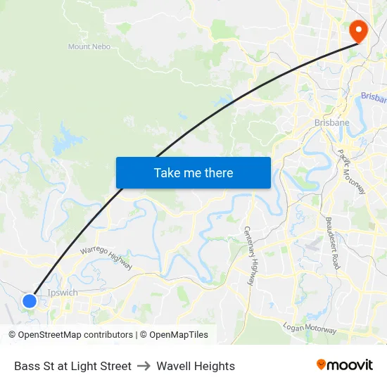 Bass St at Light Street to Wavell Heights map