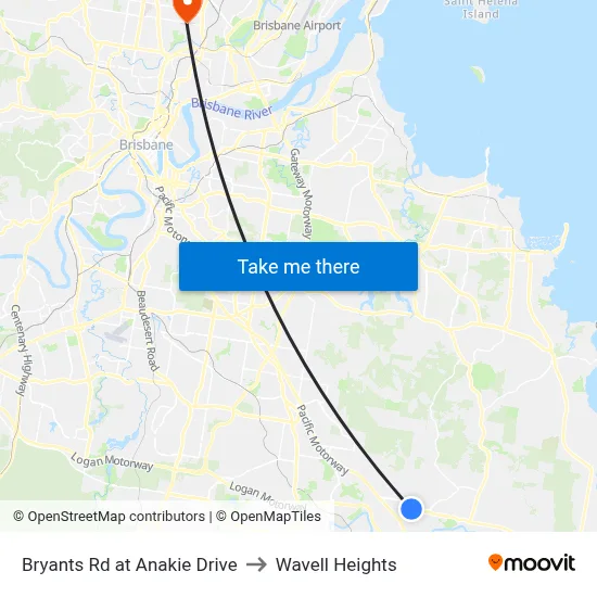 Bryants Rd at Anakie Drive to Wavell Heights map