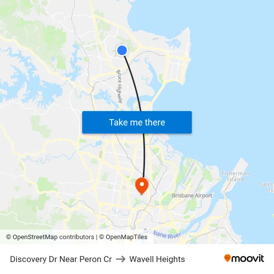 Discovery Dr Near Peron Cr to Wavell Heights map