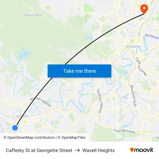 Cafferky St at Georgette Street to Wavell Heights map