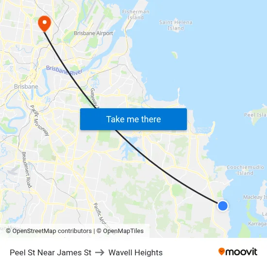 Peel St Near James St to Wavell Heights map