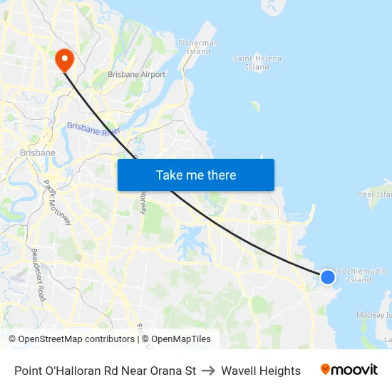 Point O'Halloran Rd Near Orana St to Wavell Heights map