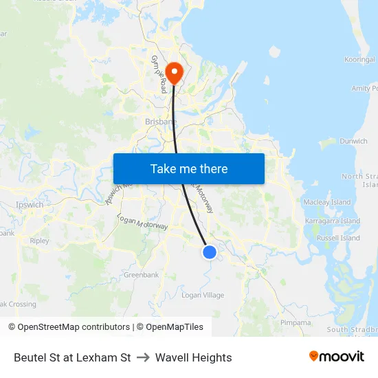 Beutel St at Lexham St to Wavell Heights map