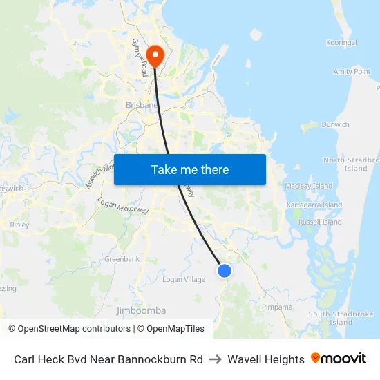 Carl Heck Bvd Near Bannockburn Rd to Wavell Heights map
