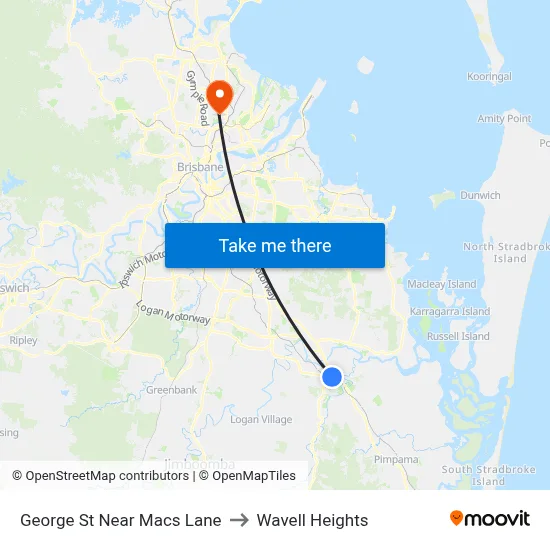George St Near Macs Lane to Wavell Heights map