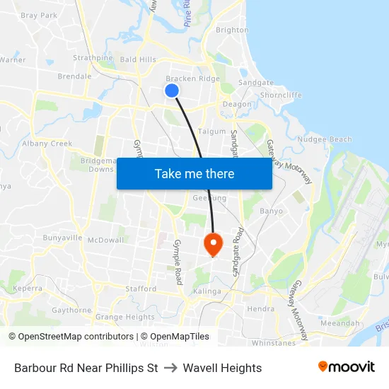 Barbour Rd Near Phillips St to Wavell Heights map