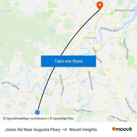 Jones Rd Near Augusta Pkwy to Wavell Heights map
