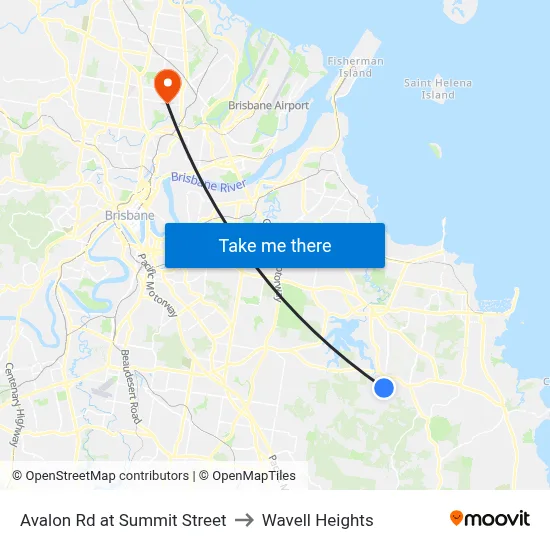 Avalon Rd at Summit Street to Wavell Heights map