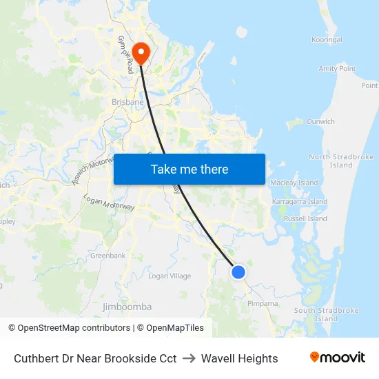 Cuthbert Dr Near Brookside Cct to Wavell Heights map