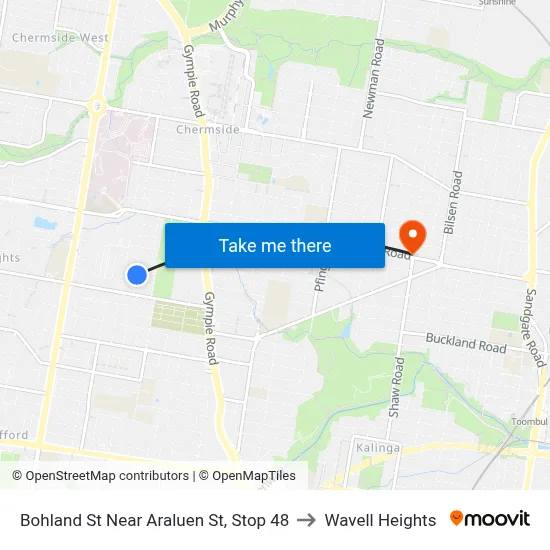 Bohland St Near Araluen St, Stop 48 to Wavell Heights map