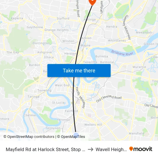Mayfield Rd at Harlock Street, Stop 31 to Wavell Heights map