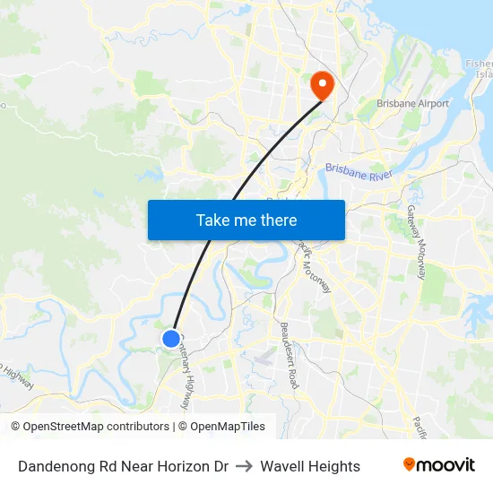 Dandenong Rd Near Horizon Dr to Wavell Heights map