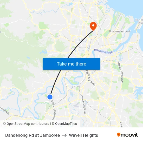 Dandenong Rd at Jamboree to Wavell Heights map