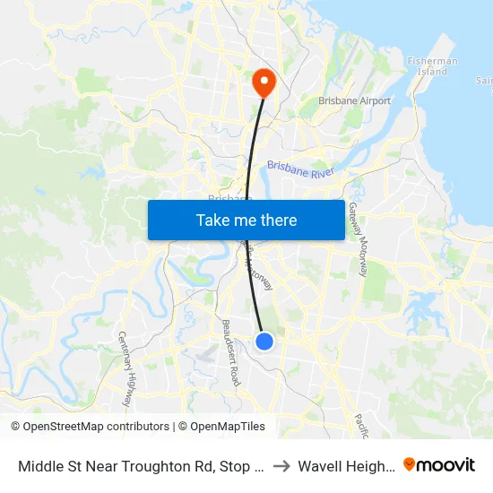 Middle St Near Troughton Rd, Stop 54 to Wavell Heights map