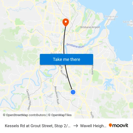 Kessels Rd at Grout Street, Stop 2/58 to Wavell Heights map