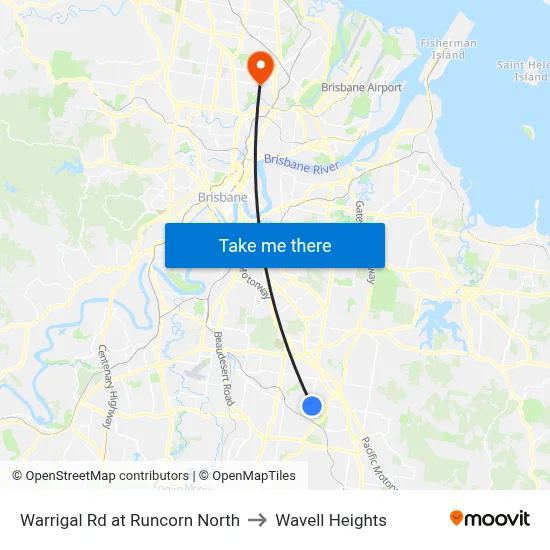 Warrigal Rd at Runcorn North to Wavell Heights map