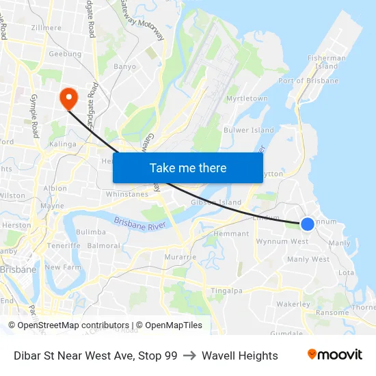 Dibar St Near West Ave, Stop 99 to Wavell Heights map