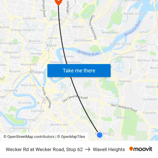 Wecker Rd at Wecker Road, Stop 62 to Wavell Heights map
