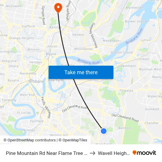 Pine Mountain Rd Near Flame Tree Cr to Wavell Heights map