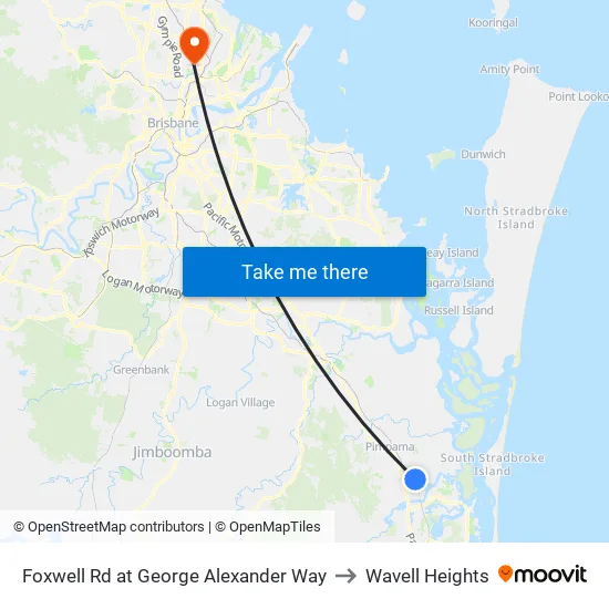Foxwell Rd at George Alexander Way to Wavell Heights map