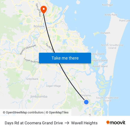 Days Rd at Coomera Grand Drive to Wavell Heights map