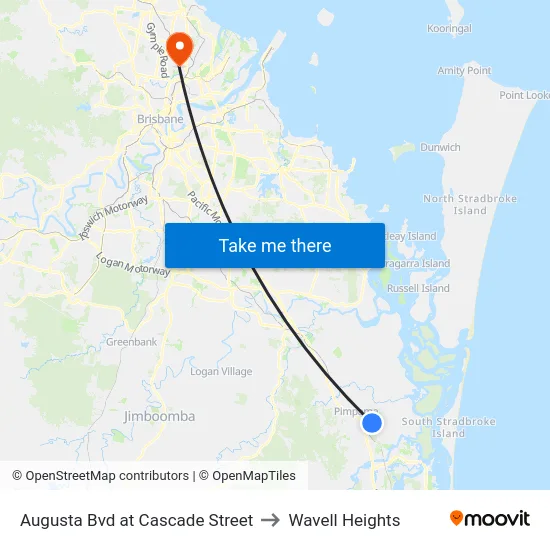 Augusta Bvd at Cascade Street to Wavell Heights map