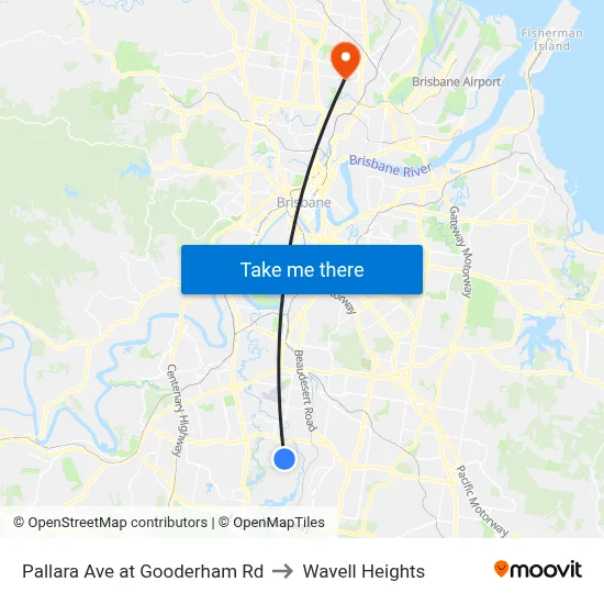 Pallara Ave at Gooderham Rd to Wavell Heights map
