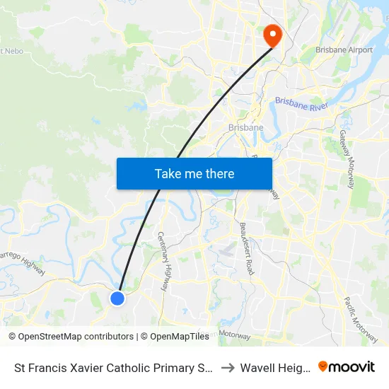 St Francis Xavier Catholic Primary School to Wavell Heights map