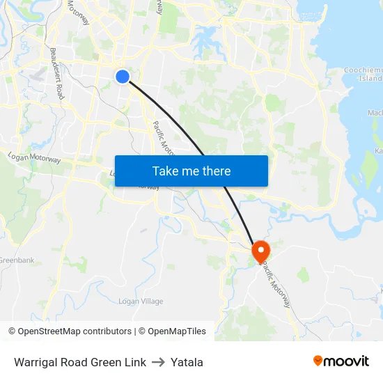 Warrigal Road Green Link to Yatala map