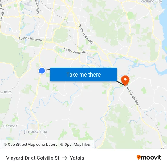 Vinyard Dr at Colville St to Yatala map
