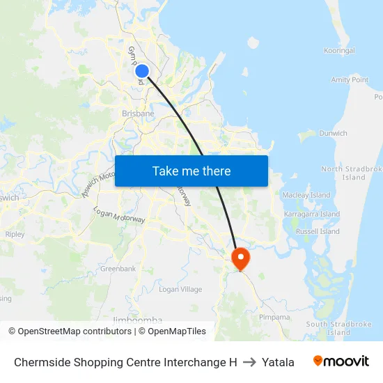 Chermside Shopping Centre Interchange H to Yatala map