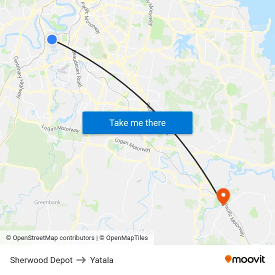 Sherwood Depot to Yatala map
