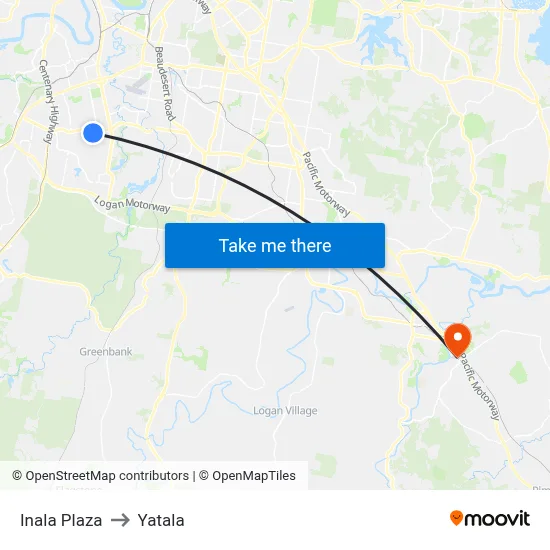 Inala Plaza to Yatala map