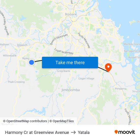 Harmony Cr at Greenview Avenue to Yatala map