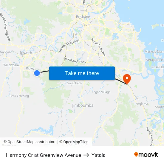 Harmony Cr at Greenview Avenue to Yatala map