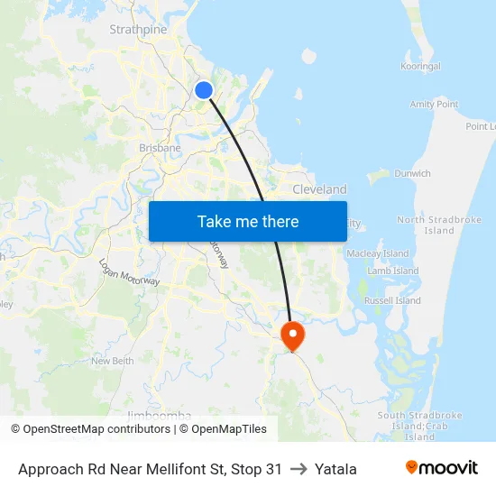 Approach Rd Near Mellifont St, Stop 31 to Yatala map