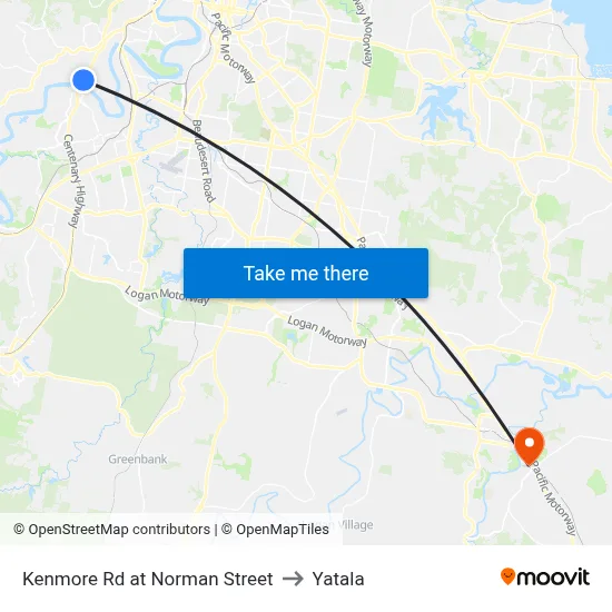 Kenmore Rd at Norman Street to Yatala map