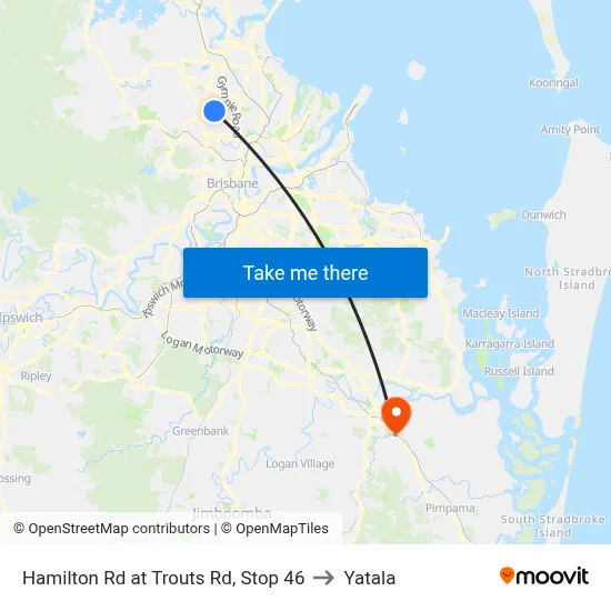 Hamilton Rd at Trouts Rd, Stop 46 to Yatala map