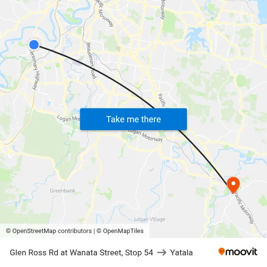 Glen Ross Rd at Wanata Street, Stop 54 to Yatala map