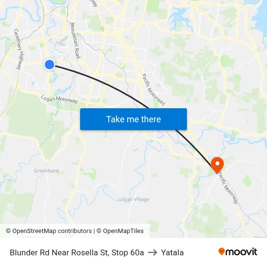 Blunder Rd Near Rosella St, Stop 60a to Yatala map