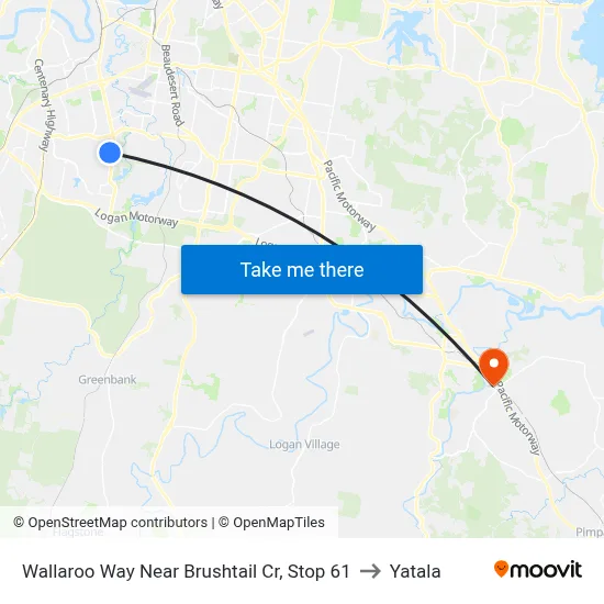 Wallaroo Way Near Brushtail Cr, Stop 61 to Yatala map