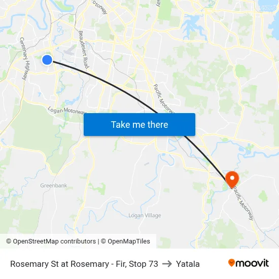 Rosemary St at Rosemary - Fir, Stop 73 to Yatala map
