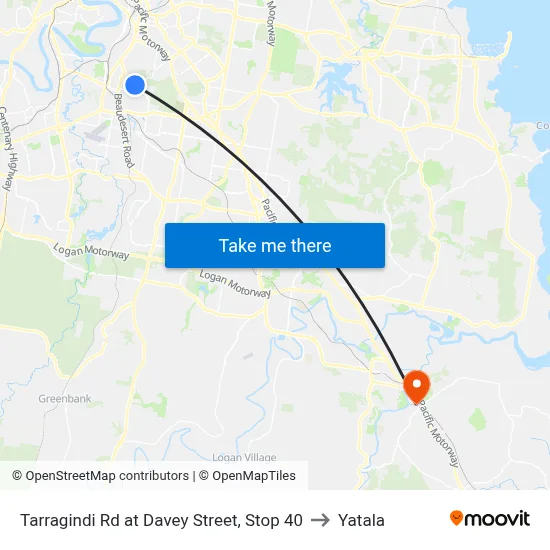 Tarragindi Rd at Davey Street, Stop 40 to Yatala map