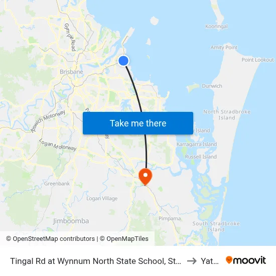 Tingal Rd at Wynnum North State School, Stop 10/5 to Yatala map
