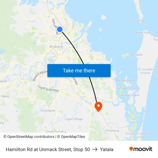 Hamilton Rd at Unmack Street, Stop 50 to Yatala map