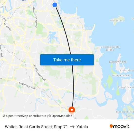 Whites Rd at Curtis Street, Stop 71 to Yatala map