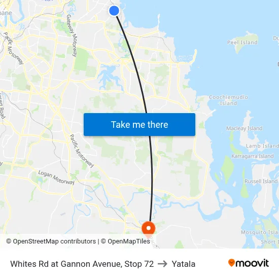 Whites Rd at Gannon Avenue, Stop 72 to Yatala map