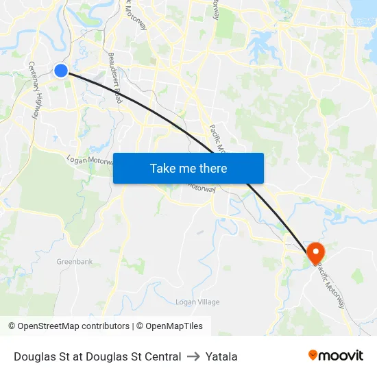 Douglas St at Douglas St Central to Yatala map