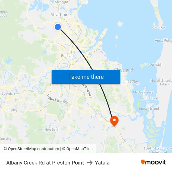 Albany Creek Rd at Preston Point to Yatala map